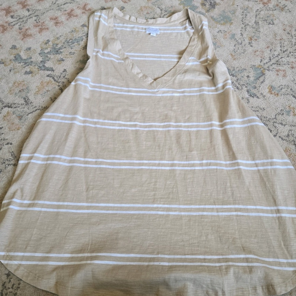 Mudpie Womens Top Shirt Tank Lot Of 2 Size XL Comfort Casual Neutral - Picture 9 of 11